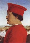 Piero della Francesca Portrait of Duke Frederico da Montefello and Battista Sfozza oil painting reproduction